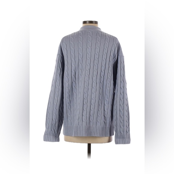 Sunday Best Cardigan blue Oversized Cable Knit Elongated - Picture 3 of 3